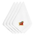 Carolines Treasures Christmas Santas Sleigh Embroidered Napkins, Set of 4, 4PK EMBT2425NPKE